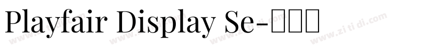 Playfair Display Se字体转换